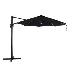 Ombrelone Suspenso Ferrara em Alumínio com Led, a Cobertura é de Poliéster e Poliamidada com proteção U.V.